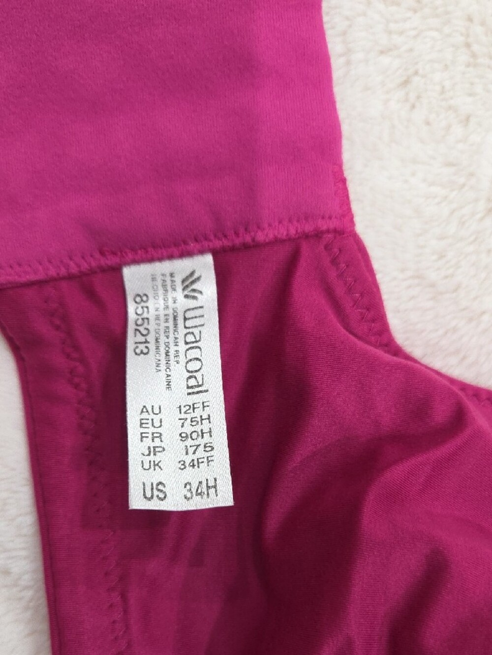 Wacoal Deep Fuchsia Full-Coverage Underwire Bra - Picture 3 of 3